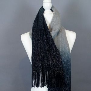 Shades of Gray Ombre Scarf with Shimmer